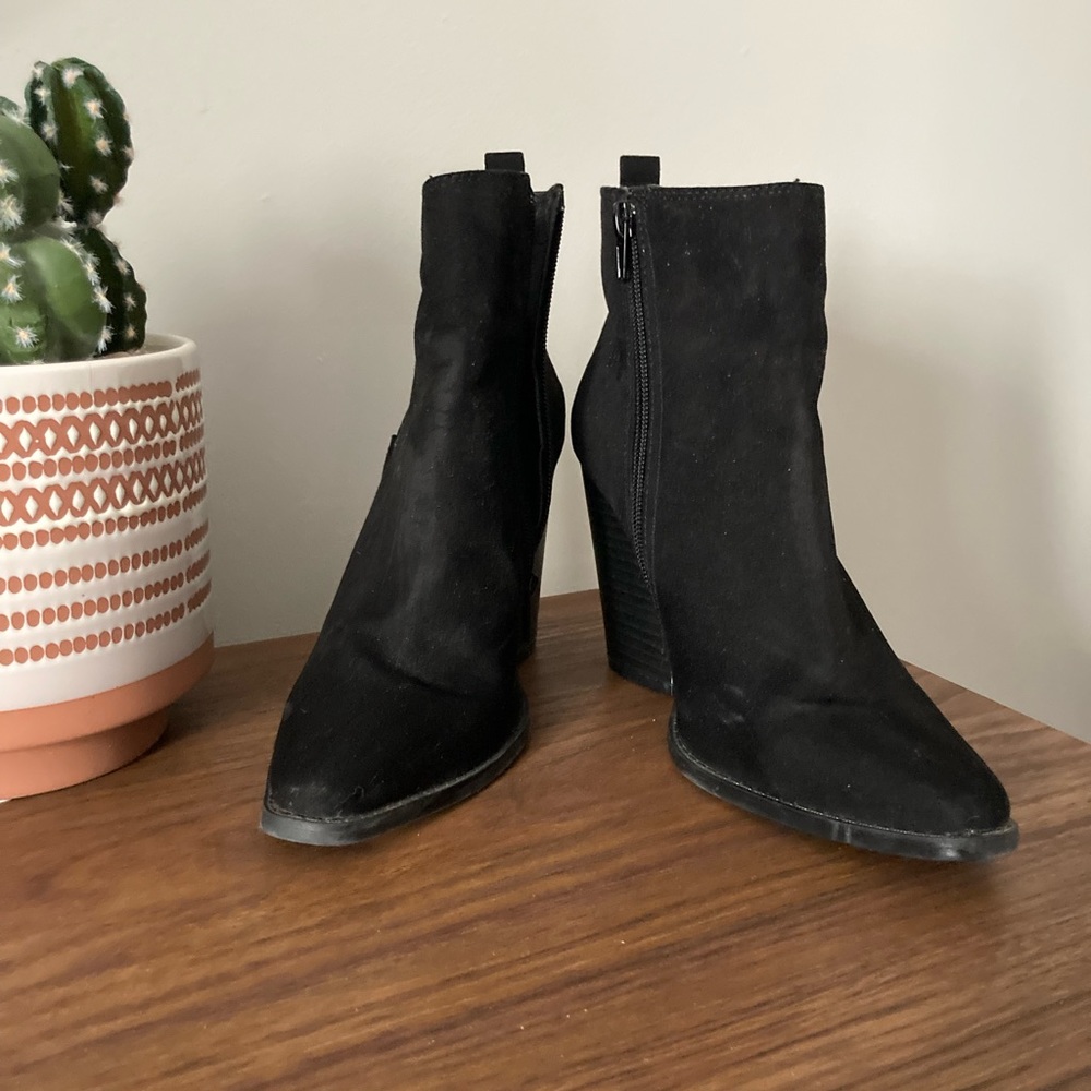 Black ankle booties